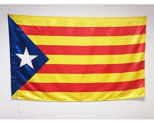 Cataluña Estelada Blava - Catalanista Independentista 90X150Cm Bandera Decorativa De Patio Con 2 Ojales Bandera De Balcón Duradero Bandera De Vacación Decorativa Para Jardín Balcón Patio