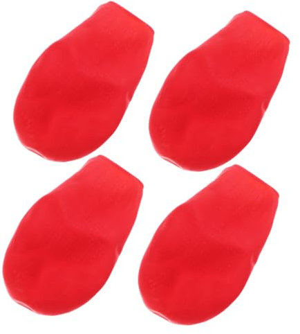 HAPINARY Gummistiefel für Hunde und Katzen, 4 Stück-Pack, Rot, Größe L