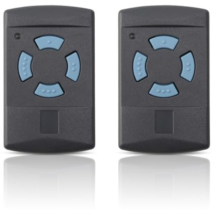 DaMohony Garagentor-Fernbedienung, Handsender für Hormann HSM4 HSE2 HS1 HS4 HSZ1 HSZ2, kompatibel mit Hormann Blue Button 868 MHz Toröffner, 2 Stück