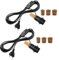 2 Pezzi E14 Portalampada per Bottiglia, 240CM Cavo Porta Lampada con Interruttore, Nero Lampada per Bottiglia con 3 Tappi di Sughero, DIY Lampada da Tavolo Kit per Bottiglie di Diversi Calibri
