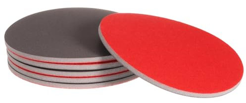 sourcing map 6pcs 2000 Grit Sanding Sponge 6 Inch Hook and Loop Sponge Sanding Disc Wet/Dry for Car Wood Drywall Metal