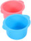 Mikinona 2Pcs Silicone Wax Warmer Liner High Temperature Resistant Non Stick Wax Bowl for Hair Removal Reusable Wax Melting Heating Liner Pink and Blue Versatile Beauty Tool