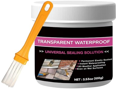 DzpKrka Scellant imperméable - Mastic de réparation invisible 100 g, colle pour toilettes à séchage rapide - Pour salle de bain, plafond, extérieur, cuisine, mur, carrelage, lavabo, fenêtre, sous-sol