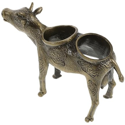 TOPBATHY Zinc Alloy Abstract Cow Wine Pourer Holder Bottle Stopper Display Rack Countertop Bottle Stopper Holder Storage System for Home Bar