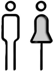 Selbstklebendes Toilettenschild Schwarzes und goldenes Messing-Toilettenschild, Wandaufkleber, Badezimmertüraufkleber, Toilettenhalter(Black)