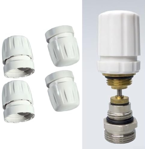 4 Stück Ventilschutzkappe, Wasserverteiler-Reglerkappe M30x1,5 mit Temperaturregelventil(A)