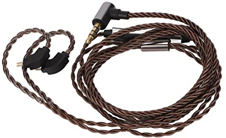 Dioche 0.78 Mm CaEarphone Cable Replacement for 2 Pin 0.78mm Headphones – Upgrade Cable with Mic for Weston 1964 UE3X UE18 W4R - Oxygen Free Copper, 120cm Clear Copper