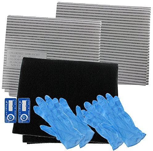 SPARES2GO Cooker Hood Carbon Grease Filter Complete Kit for NEFF Complete Kitchen Extractor Fan Vent