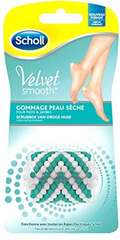 Scholl - Rullo scrub per pelle secca piedi e gambe – Velvet Smooth – La confezione da 2 rotoli