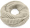 Neverless® Damen Loopschal Strickschal Schlauchschal Winterschal einfarbig beige unisize