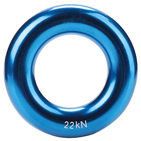Alomejor O-Ring f¨¹r H?ngemattenringe Aufstiegsringe Spannungsabseilring Aluminium Sicherheitsring Blau | Robuster Kletterring f¨¹r Kletteranlagen Sicherheitsausr¨¹Stung