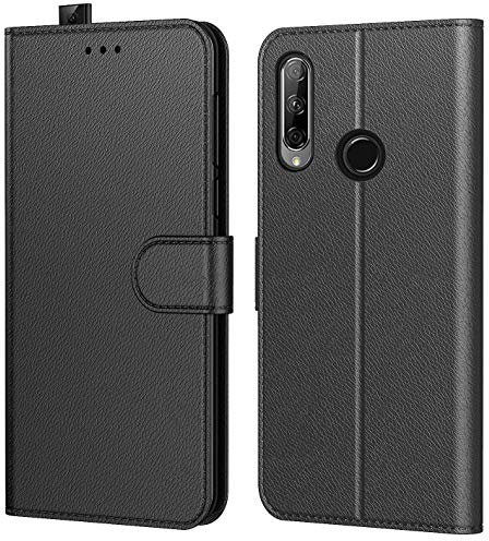 Tenphone Etui Coque pour Huawei P Smart Z, Protection Housse en Cuir PU Portefeuille Livre,[Emplacements Cartes],[Fonction Support],[Languette Magnétique] pour (P Smart Z (6,59 Pouces), Noir)