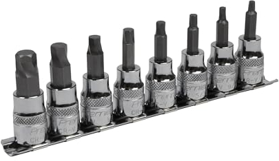 Sealey AK65603 8pc 3/8Sq Drive Lock-On™ Hex Socket Bit Set - Imperial