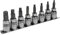 Sealey AK65603 8pc 3/8Sq Drive Lock-On™ Hex Socket Bit Set - Imperial