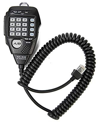 HESENATE Original Speaker Microphone, Compatible with AT-778UV Dual Band Mobile Transceiver, 2.5mm Jack, Handheld, Plastic/Metal, Karaoke, Voice Transmission