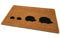 Black Ginger Large, Thick, Decorative, Patterned Coir Door Mats with Nature Designs (Hedgehog Family)