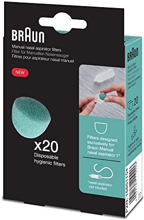 Braun Filter Manuellen nasensauger 1 | 20 Stück | Einwegfilter | Zur Verwendung mit Braun Manueller Nasensauger 1 | BNF020