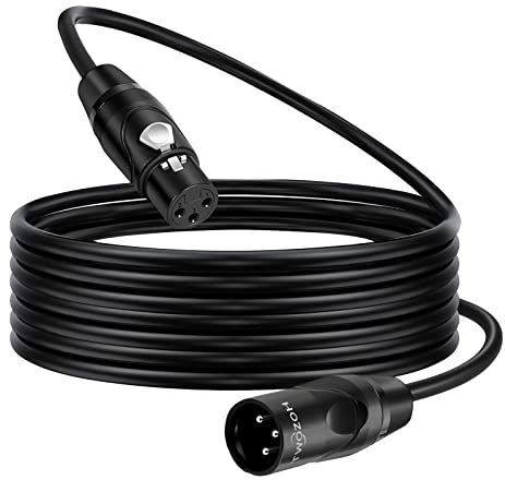 Twozoh XLR Cable 1M, XLR Male to Female Balanced 3 PIN Microphone Cable (Profesional/HiFi)