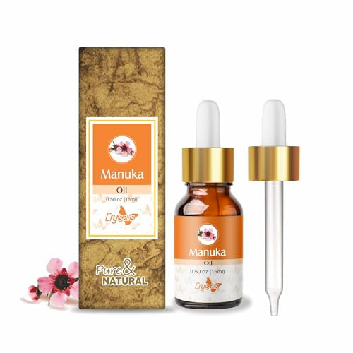 CRYSALIS Manuka | Undiluted Oil Organic Standard/Steam Distilled Oil,Clean Flaky Scalp, Wound Care, Skin Care, Hair Care, Moisturizer (15 ML)