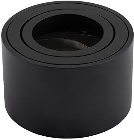 McShine Aufbaurahmen schwenkbar für LED Strahler | KL-10 | rund, Ø 80mm Höhe 50mm für unterbau Decken Spots Aufbaustrahler Mattschwarz