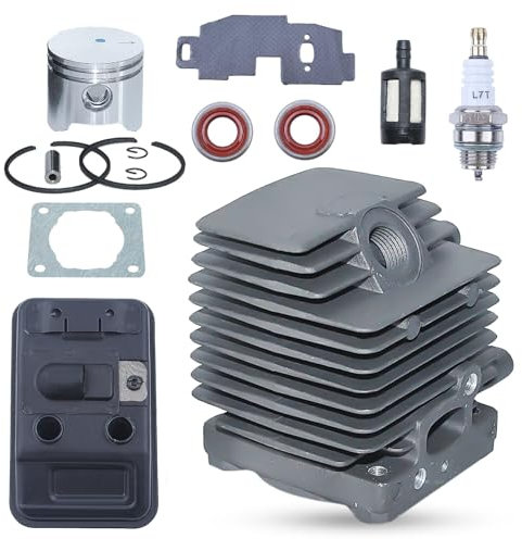 Atunee Kit silenziatore di Scarico pistone Cilindro 34 mm per Stihl FS75 FS80 FS85 FC75 FC85 Trimmer Sostituire 4137-140-0603, 4137 020 1202, 4137 020 1201