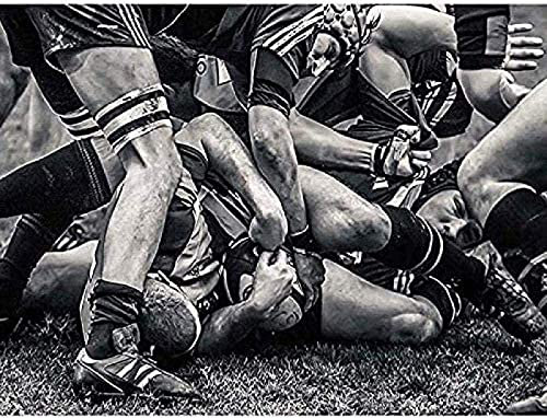 KESIMO Puzzles Jigsaw Puzzle 1000 Piece Jigsaws Sport Rugby Football Close Up Game Art Kids Adults Leisure Funny Game Toy 38 * 26cm