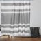 VIROSA White & Grey Stripes Shower Curtain Anti Mould, Mildew Resistant | Size 28 x18 X 5 cm | Water Repellent Fabric | 100% Polyester