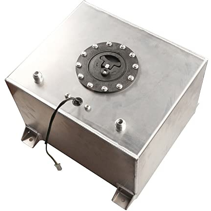 20Liter Kraftstofftank, Aluminium Renntank mit 0-90 Ohm Ölstandsensor Treibstofftank Kraftstofftank Motorsport Benzintank für Universal Rennwagen LKW SUV