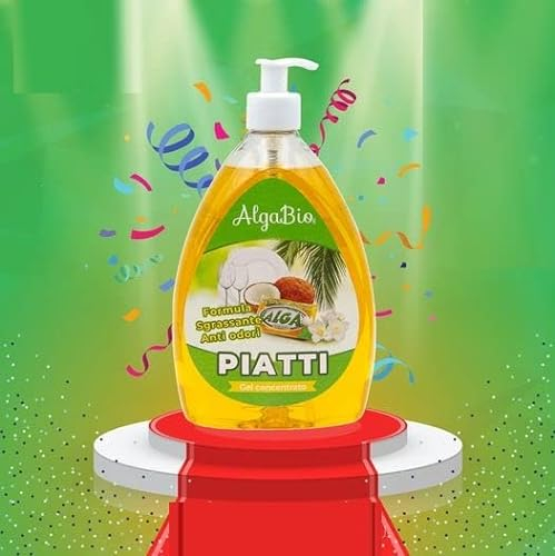 21 SHOP® Sapone Piatti Alga Bio Formula Sgrassante Anti Odori Gel Concentrato