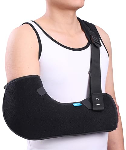 Cozyhealth Soporte de brazo para lesión de hombro, inmovilizador, manguito rotador para dormir, cómodo brazo médico para lesiones de hombro, brazo izquierdo y derecho para hombres y mujeres (mediano)