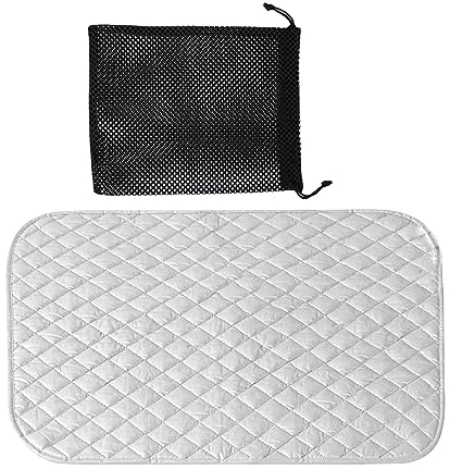 1 Tapis De Repassage Et 1 Sac À Cordon Noir,Table À Repasser,Tapis De Repassage Domestique,Portable,Tapis De Repassage De Voyage,Tapis De Repassage Pliable Pour Bureau Ou Lit(Taille 48 * 85 Cm)