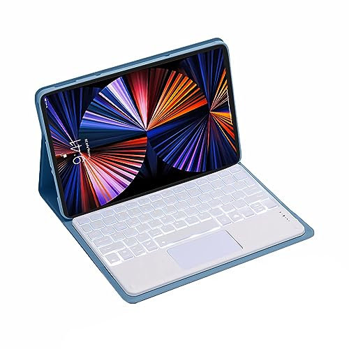 GUPENAA Keyboard Case for Samsung Galaxy Tab S9 Ultra 14.6'' 2023 (SM-X910/X916B) with Pencil Holder, Magnetic Detachable Keyboard with Trackpad,Blue