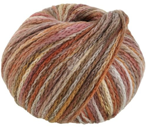 LANA GROSSA Cool Merino Big Color | Voluminöses Kettengarn aus klassischer Merinowolle | Handstrickgarn aus 90% Schurwolle & 10% Polyamid | 50g Wolle zum Stricken & Häkeln | 90m Garn FB 406
