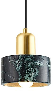 HEBXMF Kreativer zylindrischer Marmor-Hängelampen-Lampenschirm, Unterputz-Deckenbeleuchtungskörper, Retro-Kronleuchter im Industriestil, Bar-Korridor-Kaffeehaus-Dekorations-Pendelleuchte