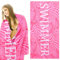 Tundwhite Serviette de Plage en Microfibre, 70 x 150 Serviette de Bain Microfibre, Séchage Rapide,Anti Sable, pour Plage/Piscine/Chaises,Rose