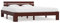 Gecheer Bed Frame King Size Bed Wooden Bed Base Bedroom Furniture with Underbed Storage Dark Brown Solid Pine Wood 160x200 cm