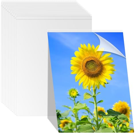 10 Stück Laminierfolien A7 Selbstklebend Kaltlaminiertaschen 8.6x11.7cm Self Laminating Cards Keine Maschine Erforderlich für Visitenkarten Fotos Ausweise