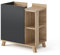 Vicco Mueble bajo Lavabo Karen, Sonoma/Antracita, 60 x 65 cm con Puerta y Compartimentos Abiertos