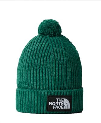 THE NORTH FACE Herren Logo Box Pom Beanie-Mütze, Evergreen, One Size