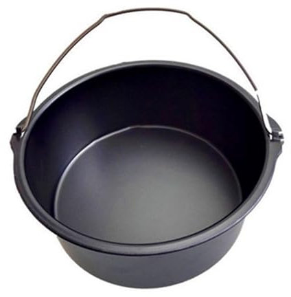 Kuchenfass Heißluftfritteuse Zubehör, 17 cm Antihaft Kuchenpfanne Kuchenbackform Rund, Kuchenform Brotbackkorb mit Griff, Kohlenstoffstahl Kuchen Backblech für Luftfritteuse Ofen Instant Topf