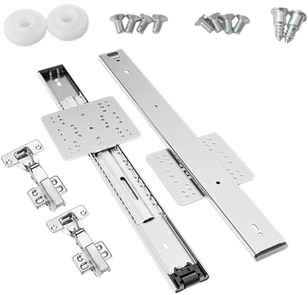 Binari scorrevoli per ante a ribalta nascoste, guide con cerniere, ferramenta, binario per ante di armadi per cucina, camera da letto, casa, 600 mm