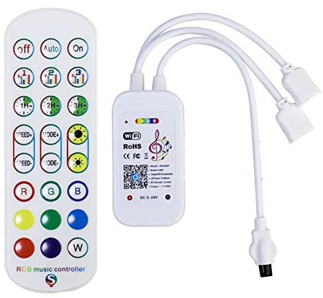 Ronlok Controlador Tuya WiFi RGB para LED Strip Light 3528 2835 5050 Controller RGB con a 24