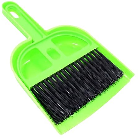 Small Dustpan And Brush Set Whisk And Dust Pans And Dustpan Cleaning Tool For Cars Desk Keyboard Countertop And Pet Nest Pro Polish Pads (Green, One Size)