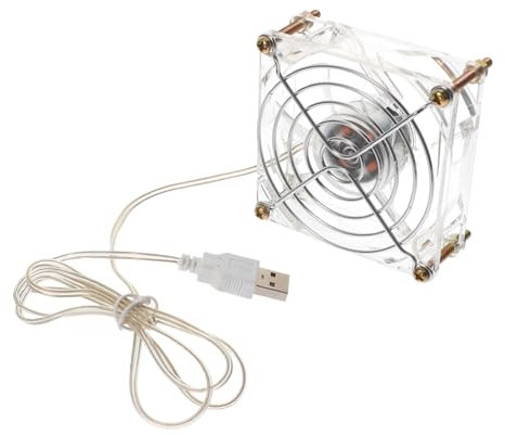 INOOMP Pet Special Cooling Fan Portable Desk Fan Acrylic Material Quiet Summer Cooling for Hamsters