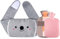 OBSGUMU Wärmflaschengürtel, 3 in 1 Koala Wärmflasche Gürtel, 1L Tragbare Wärmflaschen mit Weichem Taillen Bezug, 120x19cm Hot Water Bottle Belt für Taille, Unterleib, Hände, Schulter und Fuß