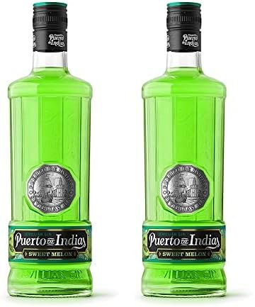 Puerto de Indias – Ginebra de Melon Premium – Sweet Melon Premium Gin – 70 cl – 37.5º (Paquete de 2)