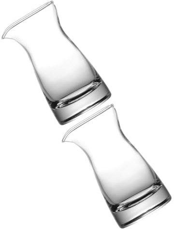 ROMISBABA Milchglaskännchen Glas 80 Ml 2 Stück Espresso Sahnekännchen Transparent Vielzweckbehälter Für Kaffee Und Soßen Zu Hause Und Gastronomie