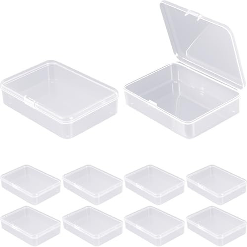 Jyvex 8 Stück Aufbewahrungsbox mit Deckel Klein, 8,8 x 6 x2,1cm Plastikbox mit Deckel Klein, Kunststoff Aufbewahrungsbox für Pillen,Perlen und Bastelzubehör