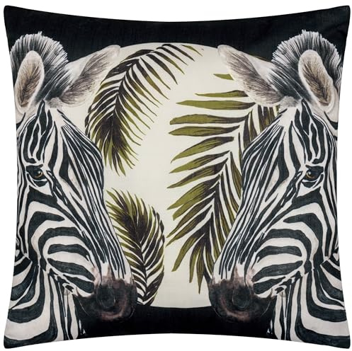 Paoletti Leopardis Zebra gewebtes Outdoor-Kissen mit Polyesterfüllung – Mehrfarbig – 50 x 50 cm
