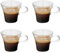 CUPERINOX Tazas de Espresso de Cristal - Vaso cafe - Vaso Cristal - 80ml (Set de 4) - Apto para Lavavajillas y Microondas - Aroma Series